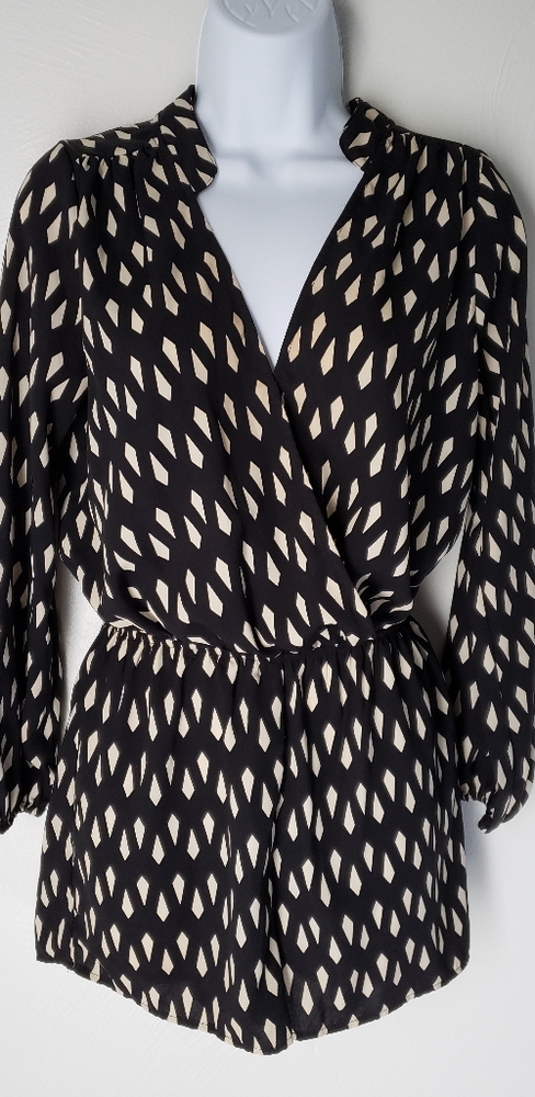 Black long sleeved romper Size S